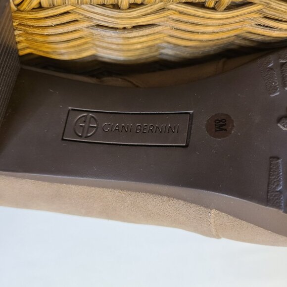 Giani Bernini Taupe Suede Ankle Boots Size 8M - Picture 5 of 6